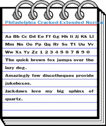 Philadelphia Cracked-Extended Normal Font