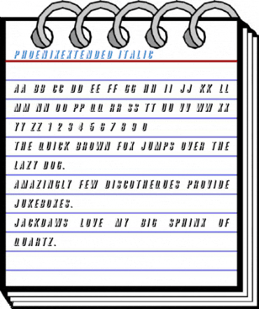 PhoenixExtended Italic Font