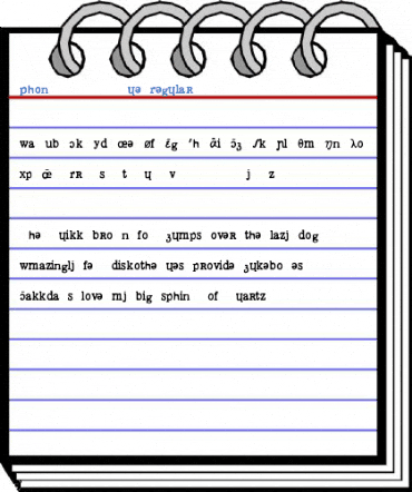 phon鴩que Regular Font