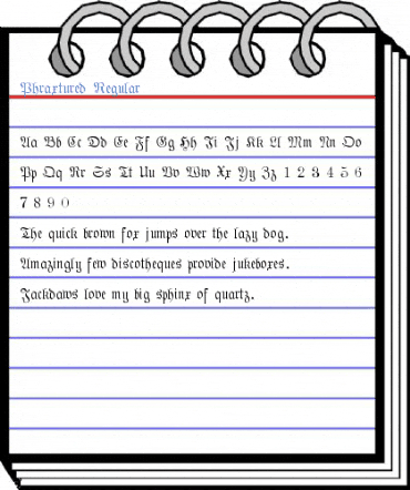 Phraxtured Regular Font