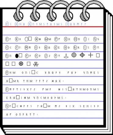 Pi Rho Runestones Normal Font