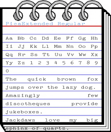 PicaExtended Regular Font