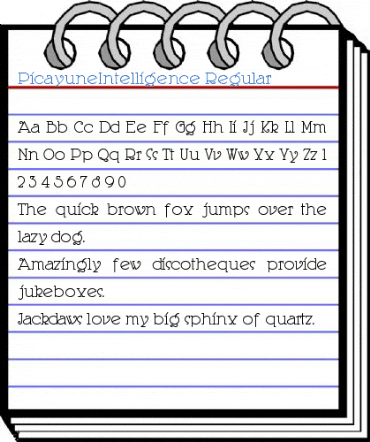 PicayuneIntelligence Regular Font