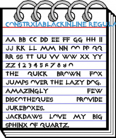 ConstrxiaBlackInline Regular Font
