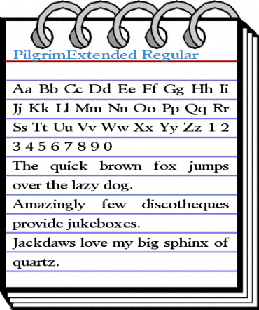PilgrimExtended Regular Font