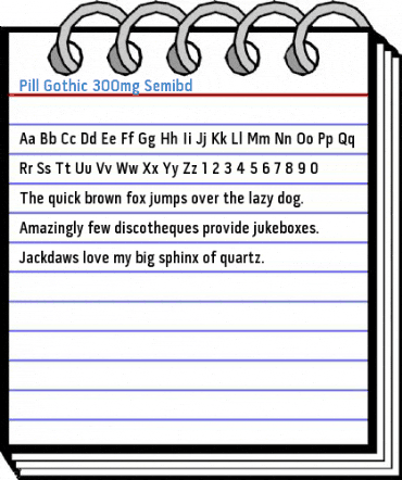 Pill Gothic 300mg Semibd Font