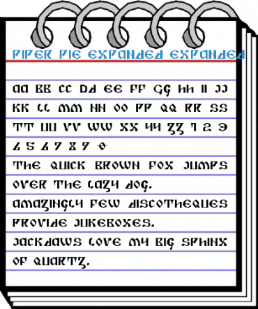 Piper Pie Expanded Expanded Font
