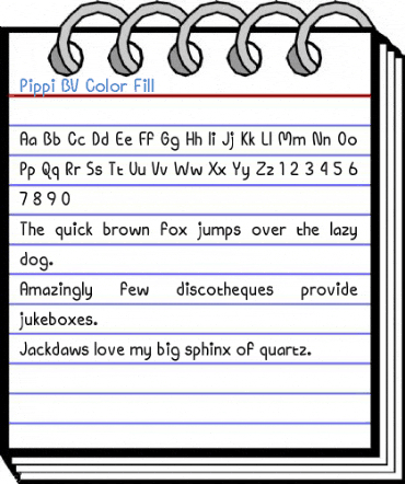 Pippi BV Color Fill Font