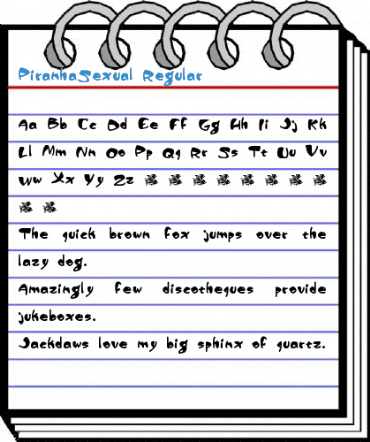 PiranhaSexual Regular Font