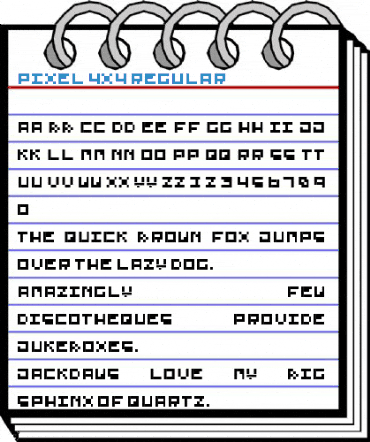 Pixel 4x4 Regular Font