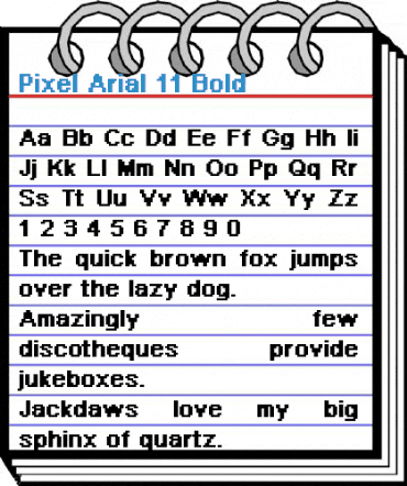 Pixel Arial 11 Bold Font