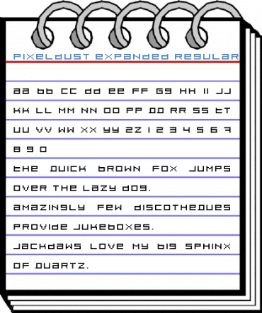Pixeldust Expanded Regular Font