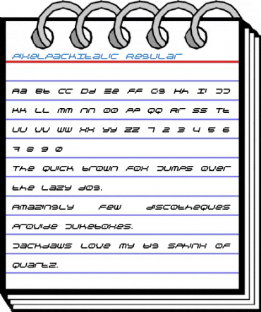 PixelpackItalic Regular Font