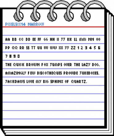 PixelSix14 Narrow Font