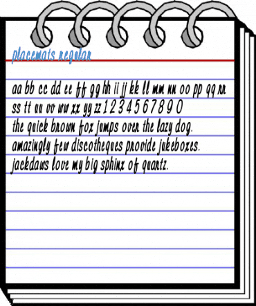 Placemats Regular Font