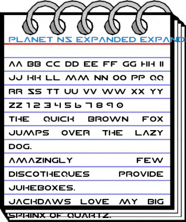 Planet NS Expanded Expanded Font