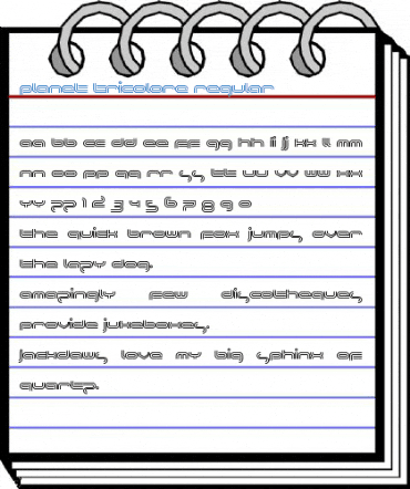 Planet TriColore Regular Font
