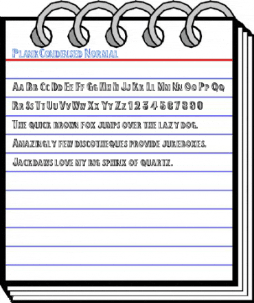 PlankCondensed Normal Font