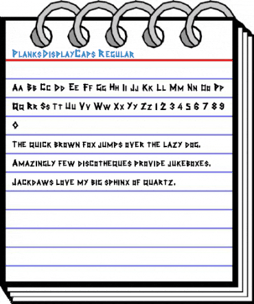PlanksDisplayCaps Regular Font
