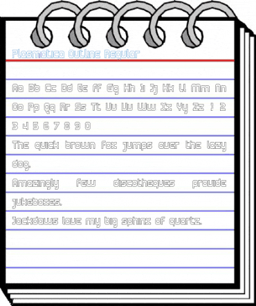 Plasmatica Outline Regular Font