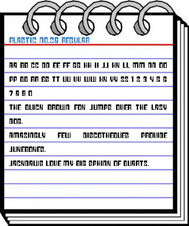 Plastic No.28 Regular Font