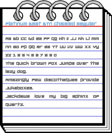 Platinum Beat BTN Chiseled Regular Font