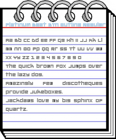Platinum Beat BTN Outline Regular Font
