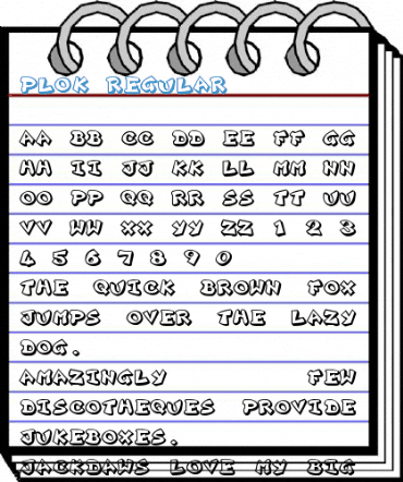 Plok Regular Font