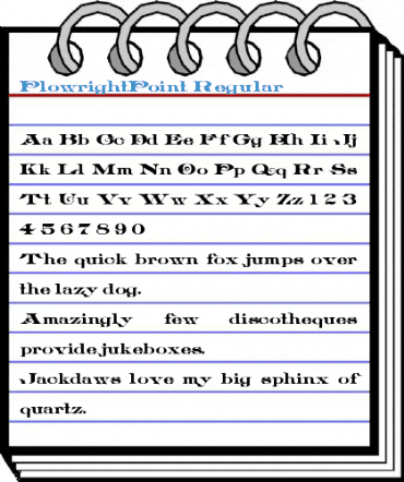 PlowrightPoint Regular Font