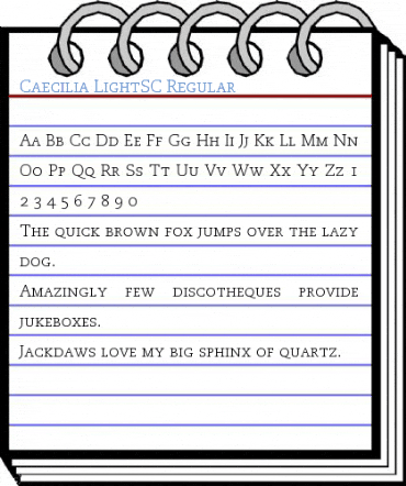 Caecilia LightSC Regular Font