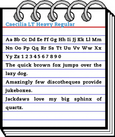 Caecilia LT Heavy Regular Font