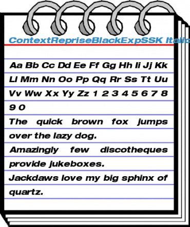 ContextRepriseBlackExpSSK Italic Font