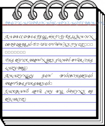 PoeticaSuppSwashCapitalsIV RomanItalic Font