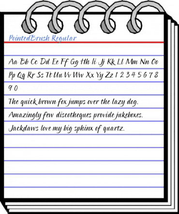 PointedBrush Regular Font