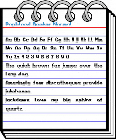Popblood Becker Normal Font
