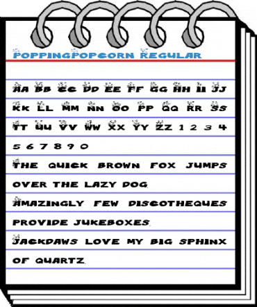 PoppingPopcorn Regular Font