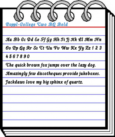 Poppl-College Two BQ Bold Font