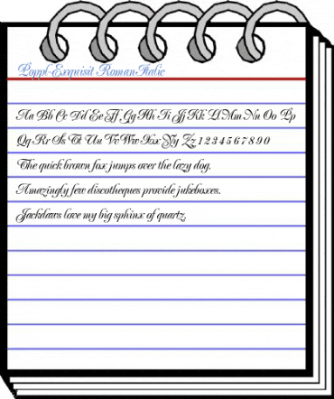 Poppl-Exquisit RomanItalic Font