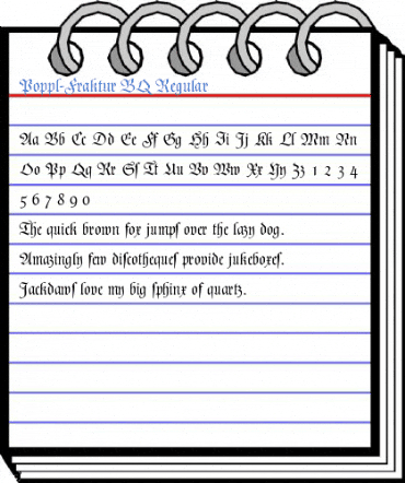 Poppl-Fraktur BQ Regular Font