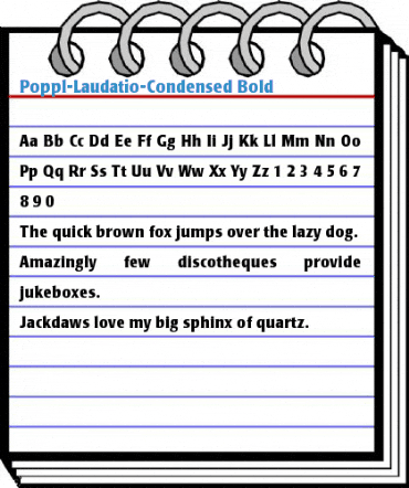 Poppl-Laudatio-Condensed Bold Font