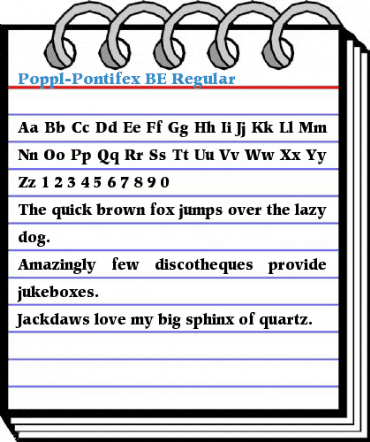 Poppl-Pontifex BE Regular Font