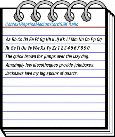 ContextRepriseMediumCondSSK Italic Font