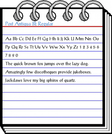 Post Antiqua BE Regular Font