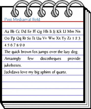 Post Mediaeval Bold Font