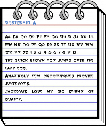 PostCrypt A Font