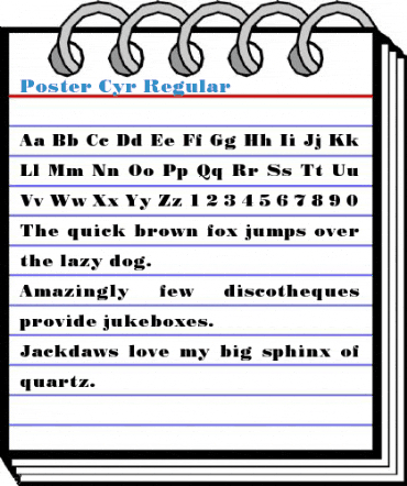 Poster Cyr Regular Font
