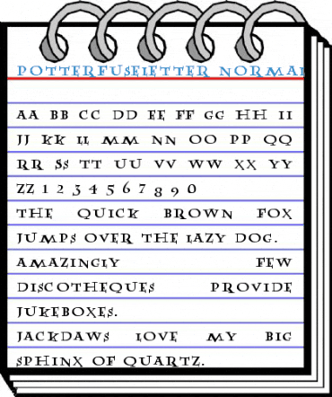 PotterFuseLetter Font