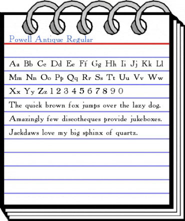 Powell Antique Regular Font