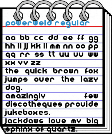 Powerweld Regular Font