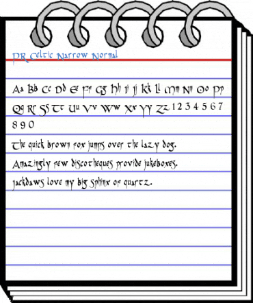 PR Celtic Narrow Normal Font